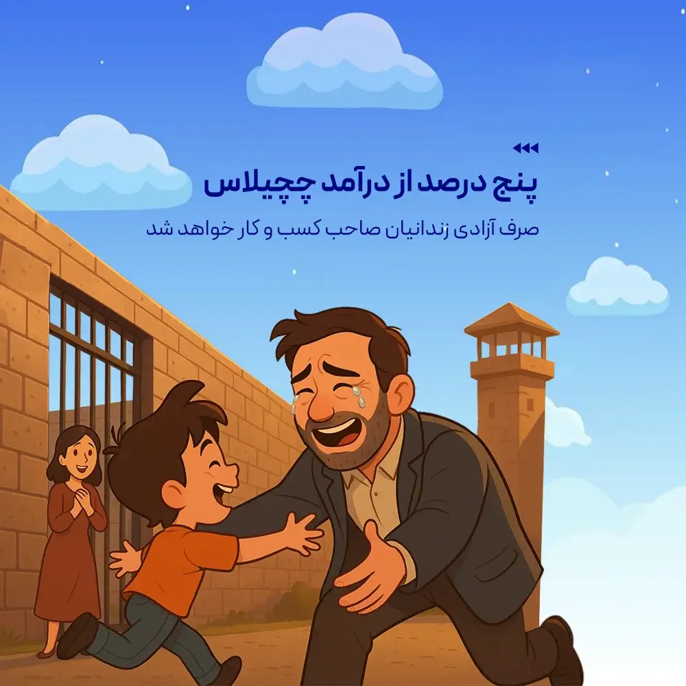 بنر آزادسازی زندانیان