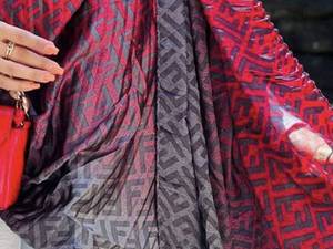 شال مامی پلیسه ی ابریشم شاین