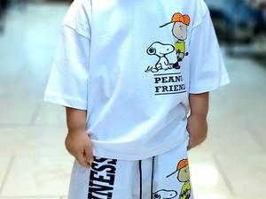 ست بلوز شلوار سفید پسرانه 