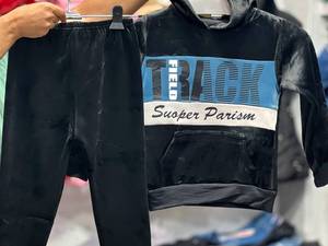 خرید هودی و شلوار مخمل پسرانه 