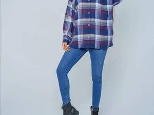 شومیز چهارخونه اسپرت زنانه