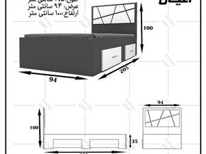 تخت خواب یکنفره اعیان مدل FH606 