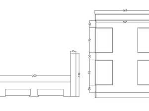 تخت خواب دو نفره اعیان مدل FH337 سایز 160x200 سانتی متر