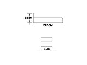 تخت خواب یک نفره اعیان مدل FH273 سایز 90x200 سانتی متر