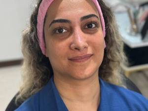 قبل و بعد میکاپ گریم تخصصی عروس در رشت