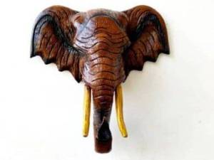 مجسمه فیل دیواری چوبی کرج