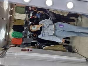 خرید کت جین کوتاه ذغالی همدان