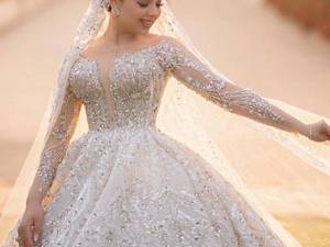 لباس عروس  عربی پرکار در رشت