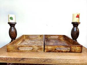 خرید سینی دسته دار چوبی دست ساز در گرگان