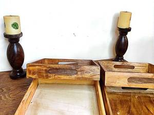 خرید و قیمت سینی مربع پذیرایی چوبی در اصفهان