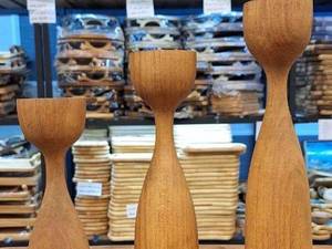 خرید ست۳تایی شمعدان چوبی در ساری