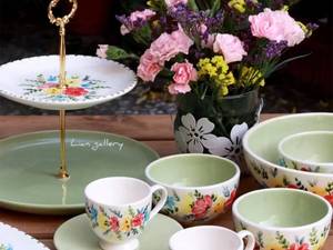 خرید ظروف پذیرایی سرامیکی بهاری شیراز