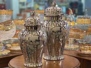 حرید جار شیشه‌ای طرح‌دار در شیراز