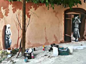 نقاشی دیواری مدرسه  در پردیس