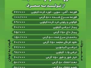 فروشگاه سبزیجات آماده در شهرک ولیعصر تهران