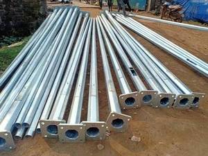 پایه روشنایی گالوانیزه 9 متری در ساری