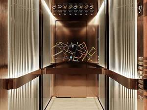 درب اسانسور استیل طلایی در رشت