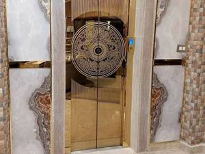 درب اسانسور استیل طلایی در رشت