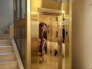 درب اسانسور استیل طلایی در رشت