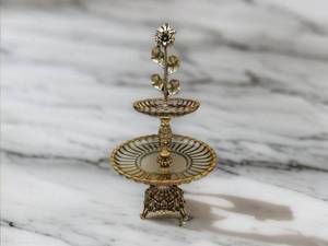 میوه خوری پایه برنز کریستال تبریز