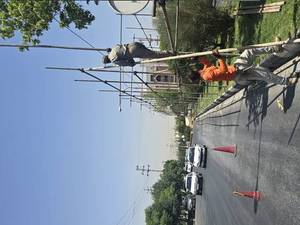 نصب داربست برای ایام محرم در شیراز