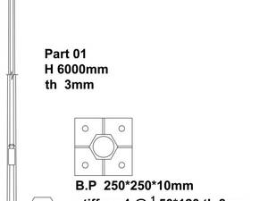 پایه روشنایی شش وجهی گالوانیزه گرید A