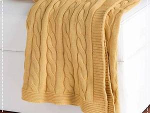 خرید شال مبل بافتنی طرح گیسو