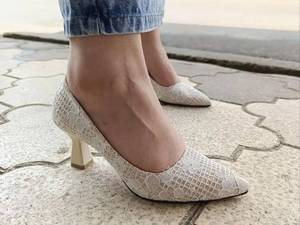 کفش مجلسی پاشنه 5 سانت توری