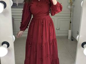 ست شومیز و دامن بلند پاپیون دار در رشت