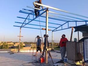 طراحی و ساخت سقف شیبدار در یزد