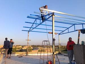 طراحی و ساخت سقف شیبدار در یزد