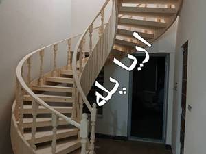 طراحی و ساخت پله چوبی در قزوین
