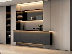 کابینت هایگلاس مدرن سفید گرویی