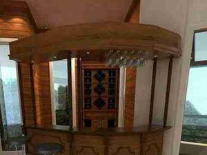 طراحی و ساخت اتاق بار چوبی