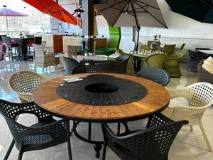 میز صندلی باغی آتشدان در نوشهر