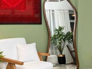 خرید آینه قدی چوبی دفرمه