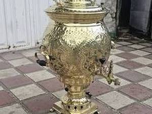 سماور 25 لیتری برنجی گازی ایران نیکل در رشت