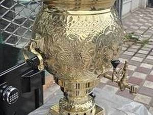 سماور 25 لیتری برنجی گازی ایران نیکل در رشت