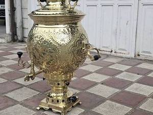 سماور 25 لیتری برنجی گازی ایران نیکل در رشت