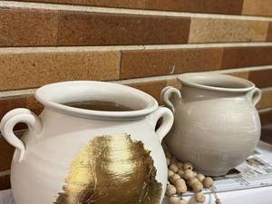 خرید گلدان سفالی دکوری رومیزی در قزوین