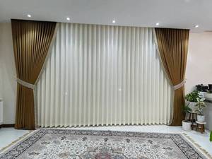 قیمت پرده مینیمال لبه نگین دوزی