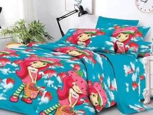 روتختی تکنفره طرح دختر توت فرنگی Strawberry Shortcake