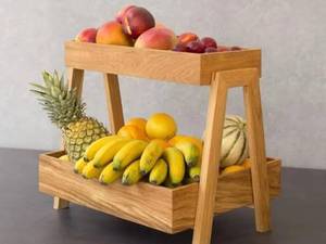 فروش سینی میوه خوری چوبی دو طبقه در انزلی