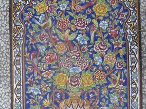 کاشی مینیاتوری گل سرخی