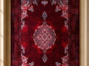 خرید فرش لاکی 1200 شانه طرح هندسی انتزاعی