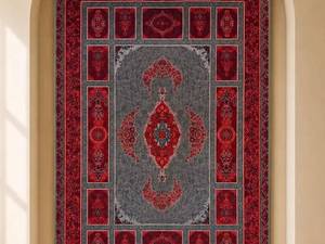 خرید فرش طرح کتیبه طوسی لاکی