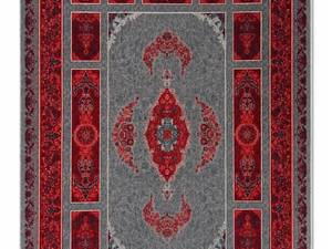 خرید فرش طرح کتیبه طوسی لاکی