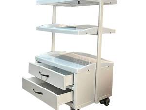 خرید ترالی زیبایی دو کشو سه طبقه بزرگ ABS در کرج