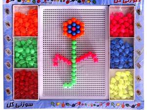بازی فکری سوزنی گل پازل میخ و خانه موزاییک کاری