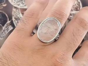 انگشتر نقره مردانه دُر نجف اصلی